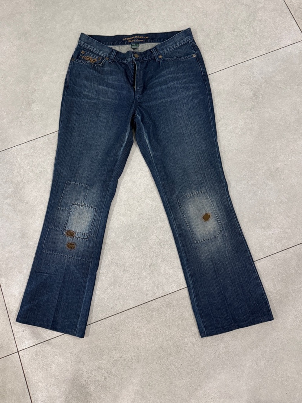 Ralph Lauren Dark Blue Jeans with Patch Details